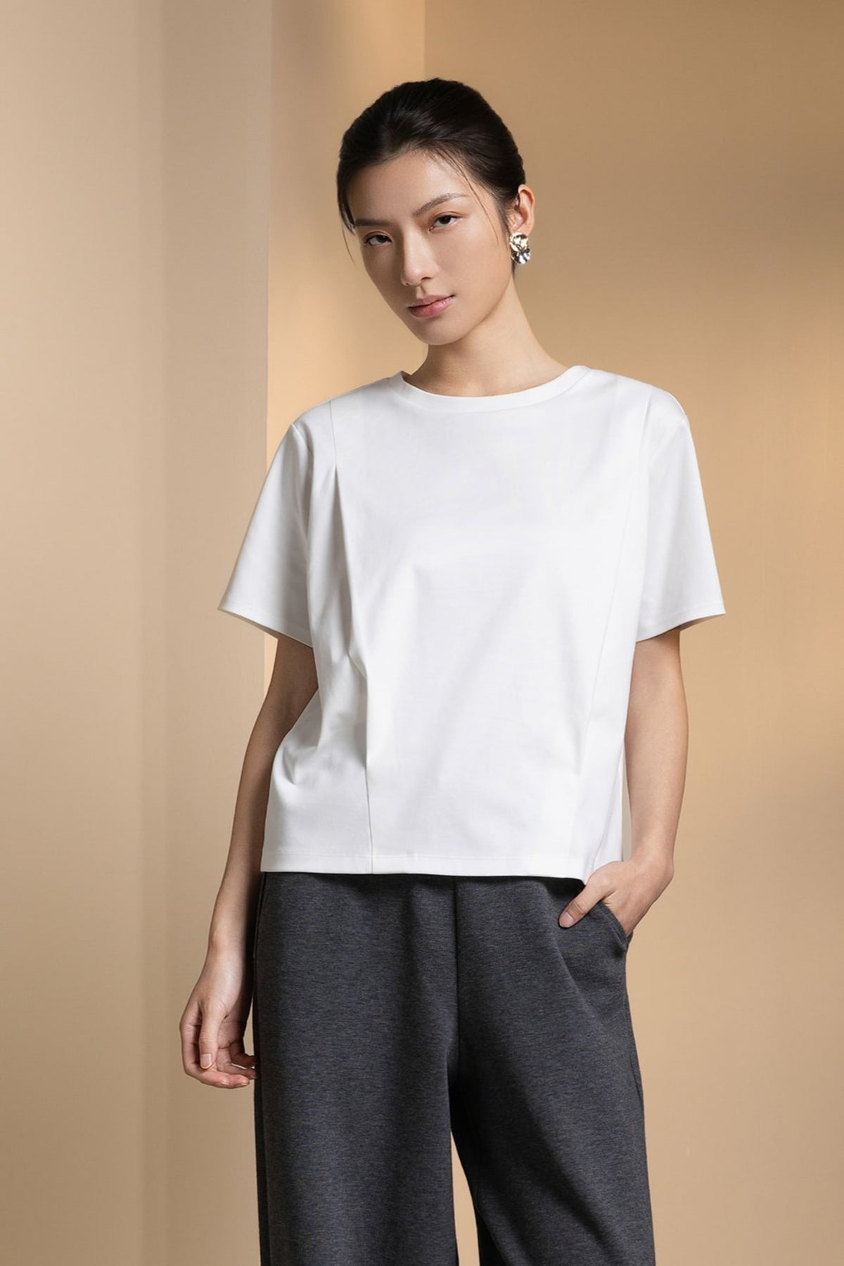 Pure Cotton Relax Fit Round Neck Top
