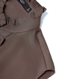 Lyocell Twill Regular Fit Stand Collar Short Sleeve Blouse