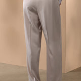 Poly Ottoman Straight Leg Suit Pants