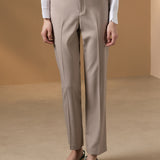 Three Proof Finish Poly Twill Straight Leg Suit Pants