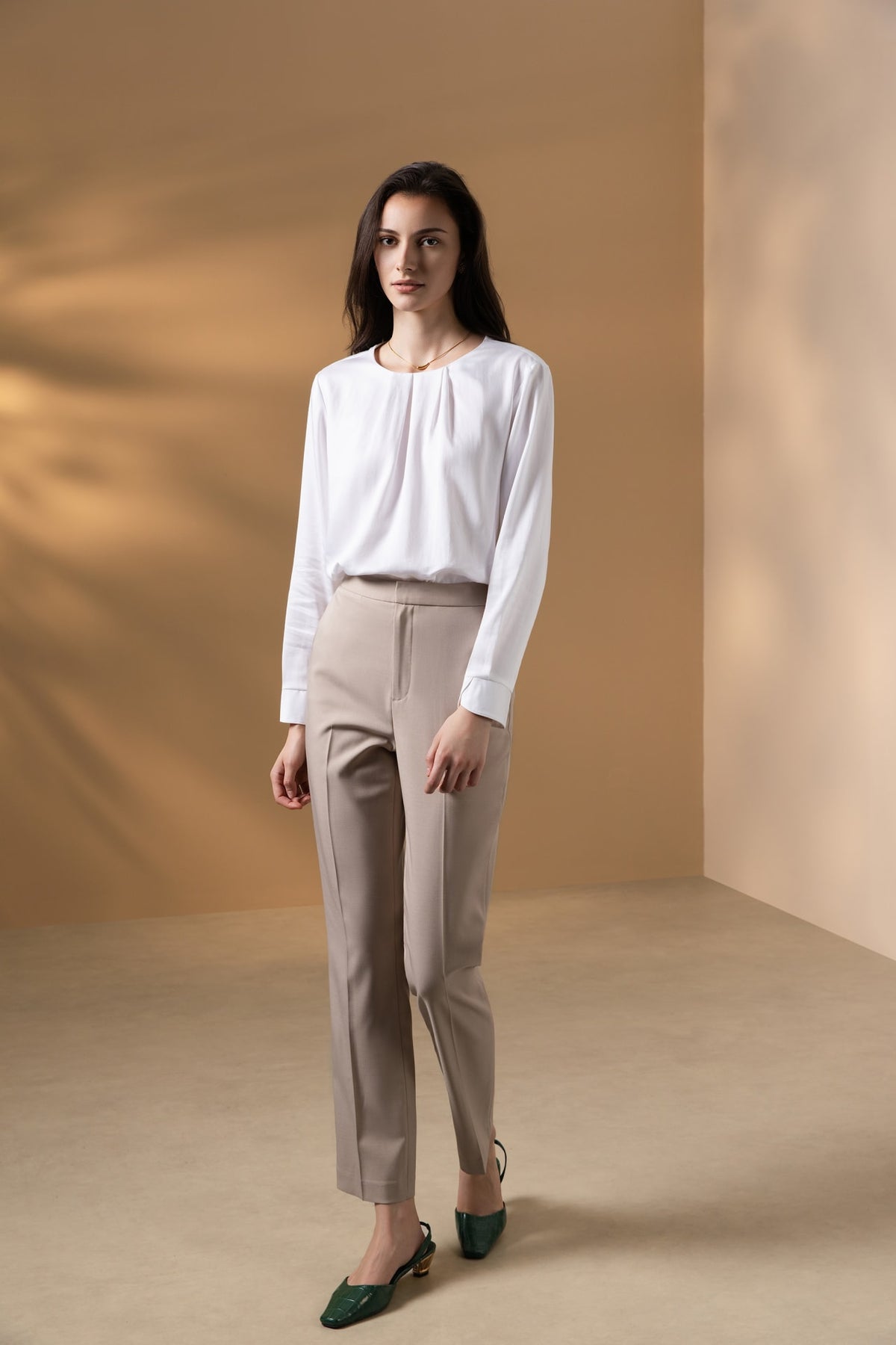 Three Proof Finish Poly Twill Straight Leg Suit Pants