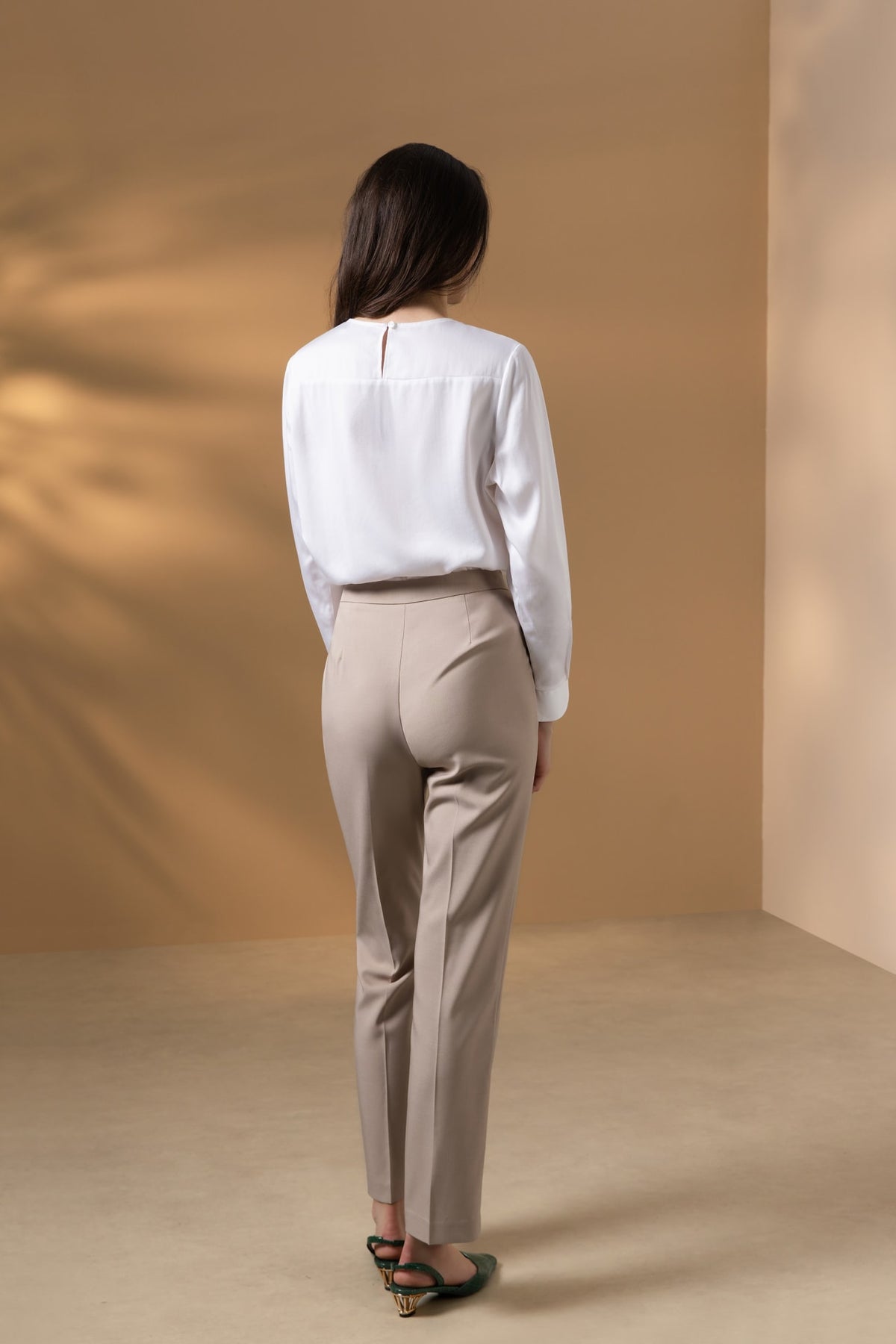 Three Proof Finish Poly Twill Straight Leg Suit Pants