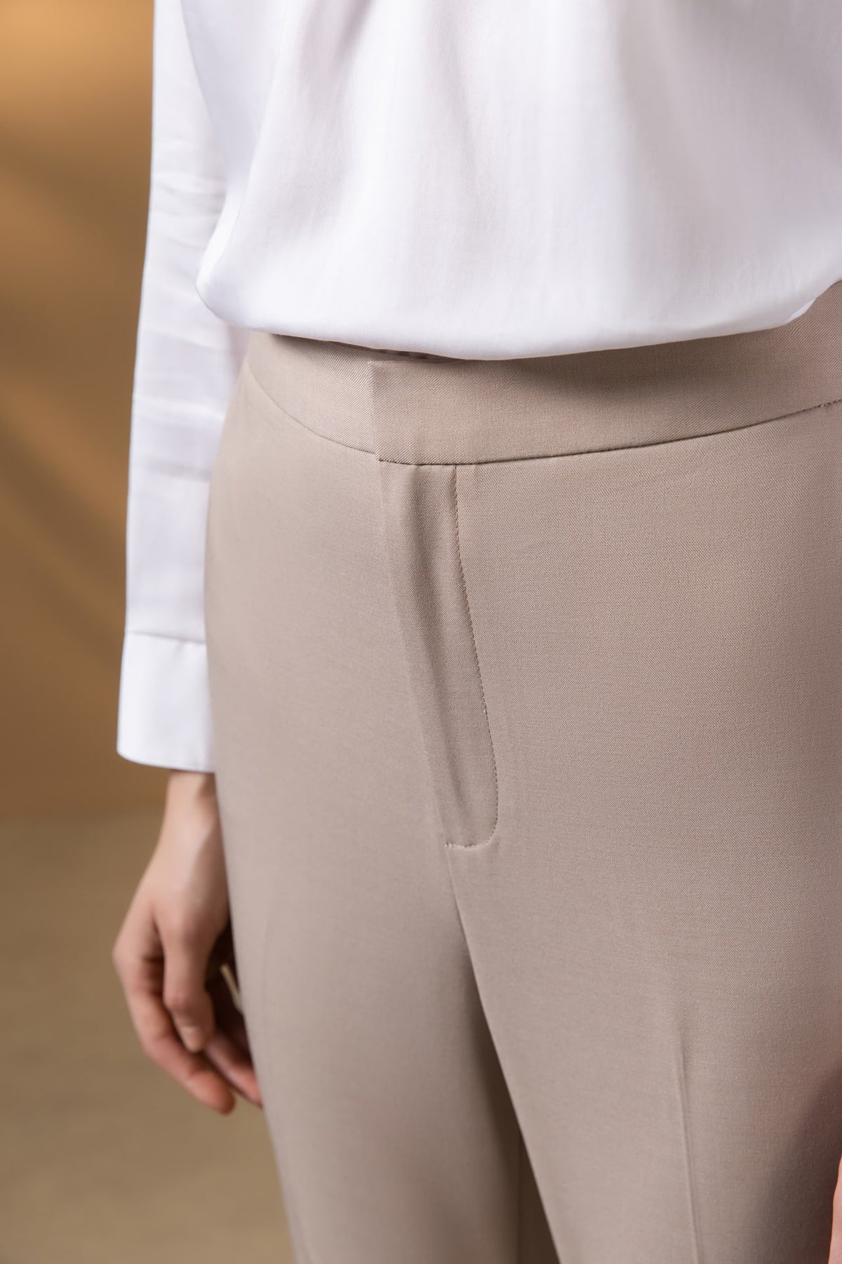 Three Proof Finish Poly Twill Straight Leg Suit Pants