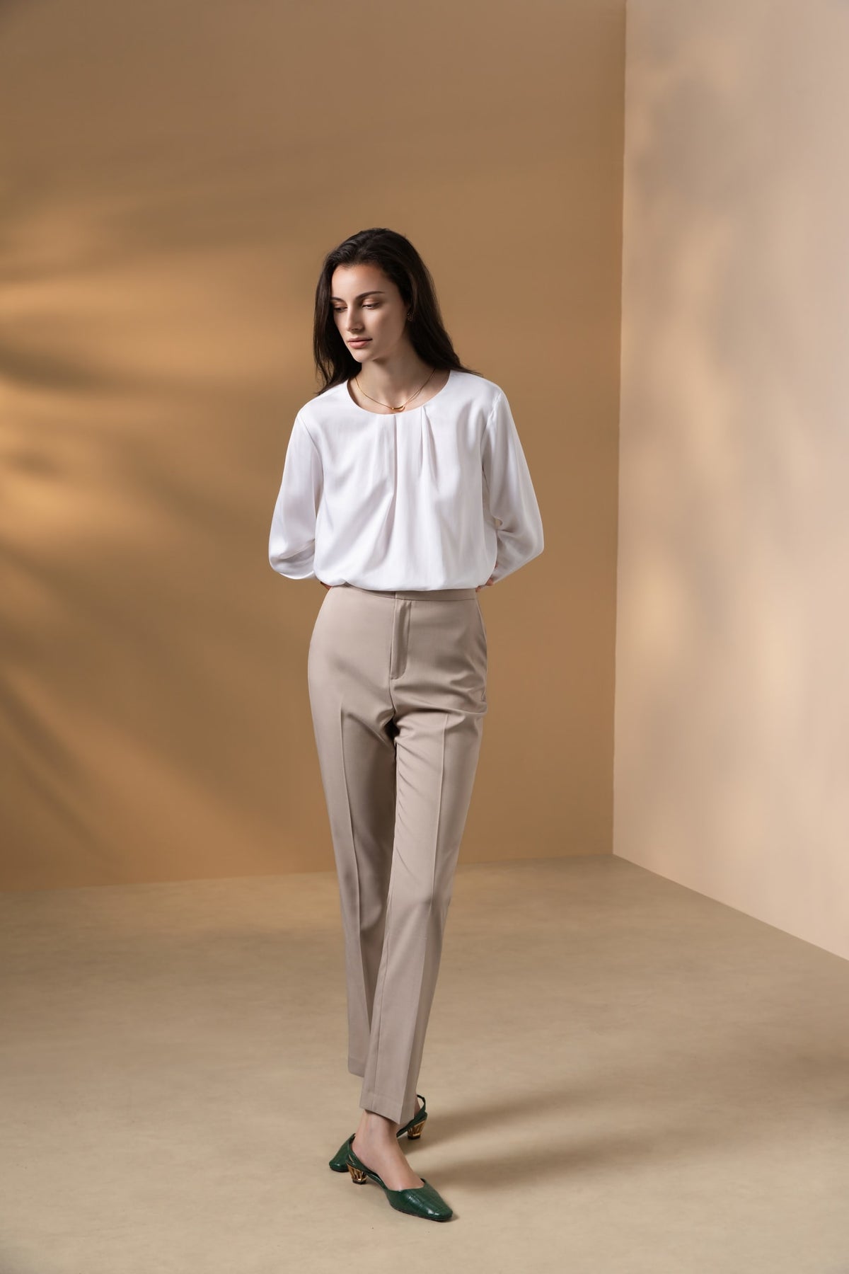 Three Proof Finish Poly Twill Straight Leg Suit Pants