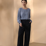 Poly Cavalry Twill Straight Leg Suit Pants