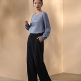Poly Cavalry Twill Straight Leg Suit Pants