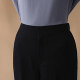 Poly Cavalry Twill Straight Leg Suit Pants