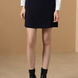 Poly Cavalry Twill A-Shape Suit Skirt