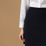 Poly Cavalry Twill A-Shape Suit Skirt