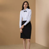 Three Proof Finish Poly Twill H-Shape Suit Skirt
