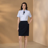 Three Proof Finish Poly Twill H-Shape Suit Skirt