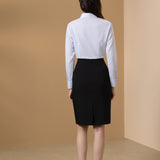 Three Proof Finish Poly Twill H-Shape Suit Skirt