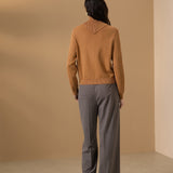 Poly Blend Plaid Straight Leg Suit Pants