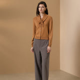 Poly Blend Plaid Straight Leg Suit Pants