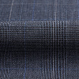 Poly Blend Plaid Straight Leg Suit Pants