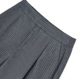 Poly Rayon Stripe Straight Leg Suit Pants