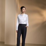 Poly Rayon Twill Straight Leg Suit Pants