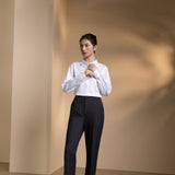 Poly Rayon Twill Straight Leg Suit Pants