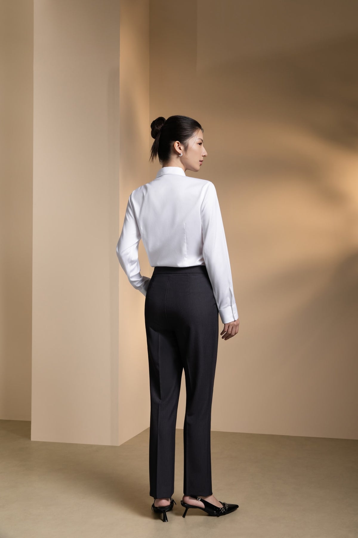 Poly Rayon Twill Straight Leg Suit Pants