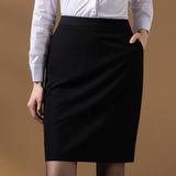 Poly Rayon Twill Slim Fit Pencil Suit Skirt