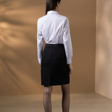 Poly Rayon Twill Slim Fit Pencil Suit Skirt