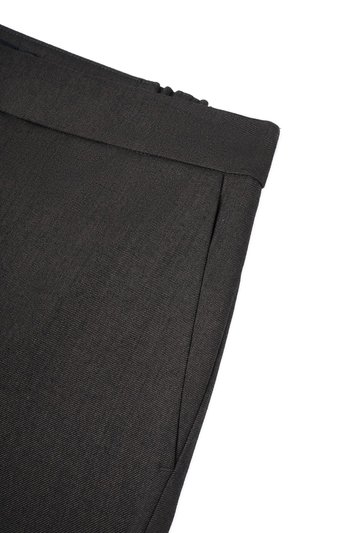 Wool Blend 2-Tone Twill Comfort Cigarette Suit Pants