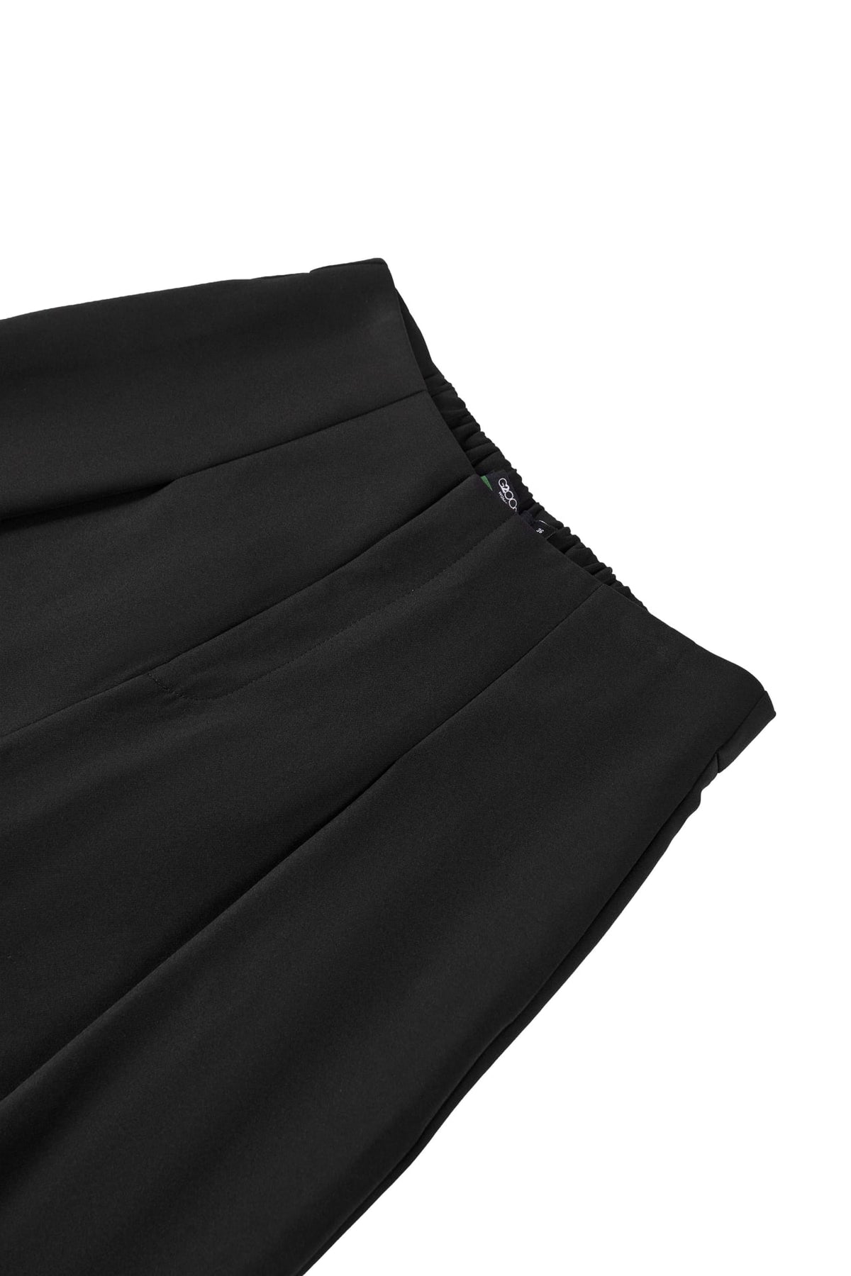 Poly Twill Wide Leg Casual Pants