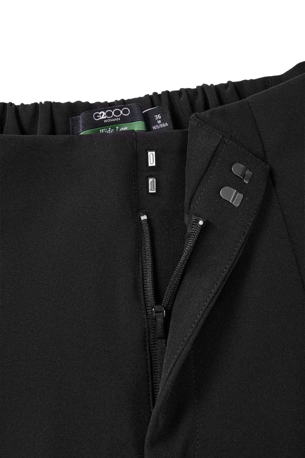 Poly Twill Wide Leg Casual Pants