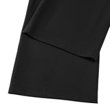 Poly Twill Wide Leg Casual Pants