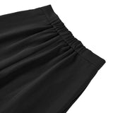 Poly Twill Wide Leg Casual Pants