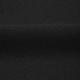 Poly Twill Wide Leg Casual Pants with Square Buckle Self-Fabric Belt
