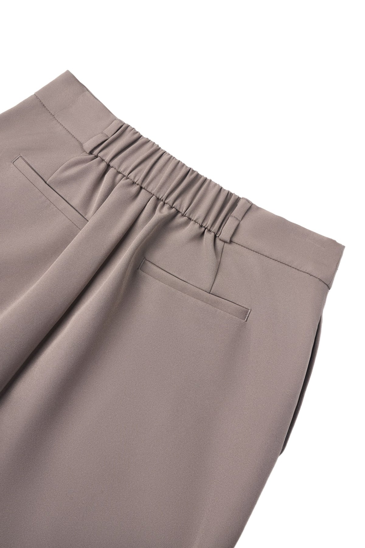 Poly Twill A-Shape Skirt with Belt