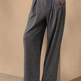 Poly Rayon Houndstooth Genie Casual Pants with Belt