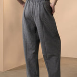 Poly Rayon Houndstooth Genie Casual Pants with Belt