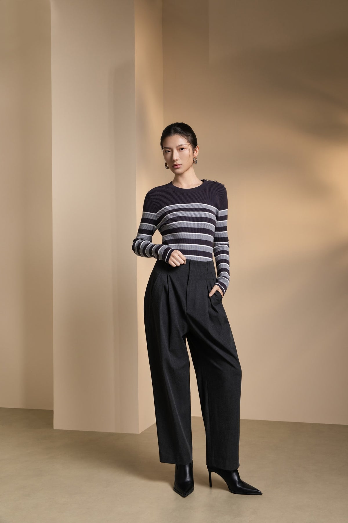 Poly Blend Dobby Twill Genie Casual Pants