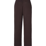 Cotton Blend Pique Twill Straight Leg Casual Pants with Belt