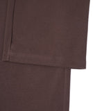 Cotton Blend Pique Twill Straight Leg Casual Pants with Belt