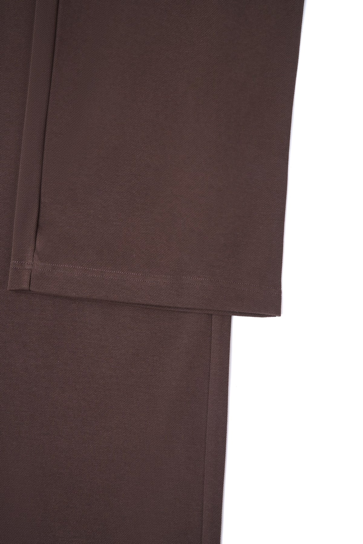 Cotton Blend Pique Twill Straight Leg Casual Pants with Belt
