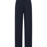 Cotton Blend Pique Twill Straight Leg Casual Pants with Belt