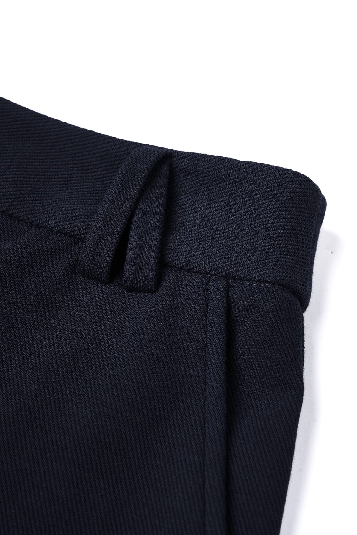 Cotton Blend Pique Twill Straight Leg Casual Pants with Belt