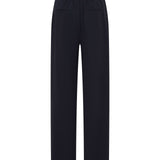 Cotton Blend Pique Twill Straight Leg Casual Pants with Belt