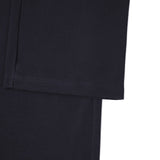 Cotton Blend Pique Twill Straight Leg Casual Pants with Belt