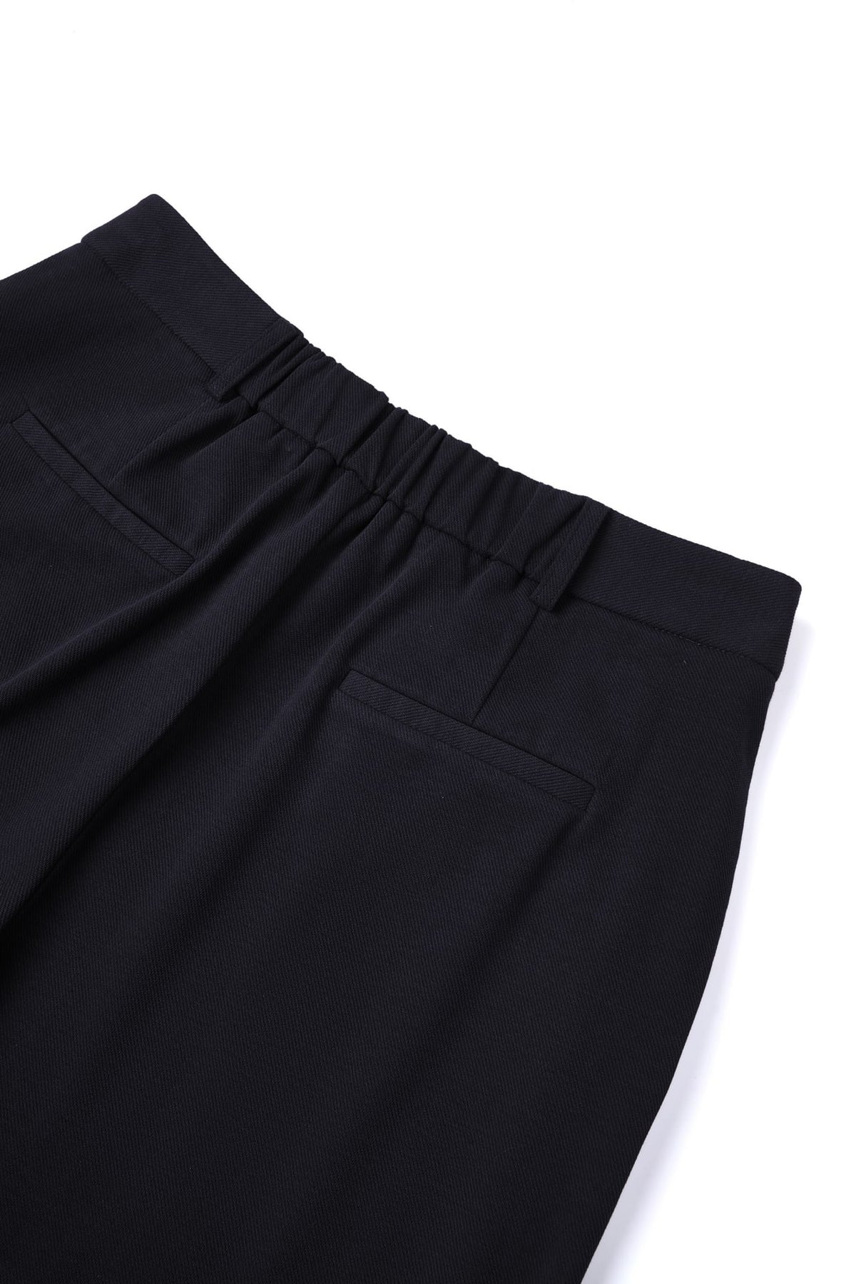 Cotton Blend Pique Twill Straight Leg Casual Pants with Belt