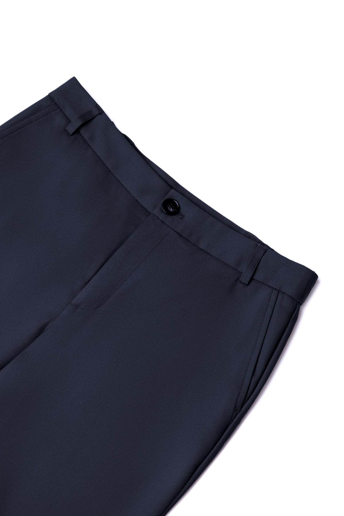 Cotton Nylon Double Weave Skinny Casual Pants with Belt