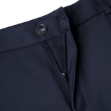 Cotton Nylon Double Weave Skinny Casual Pants with Belt