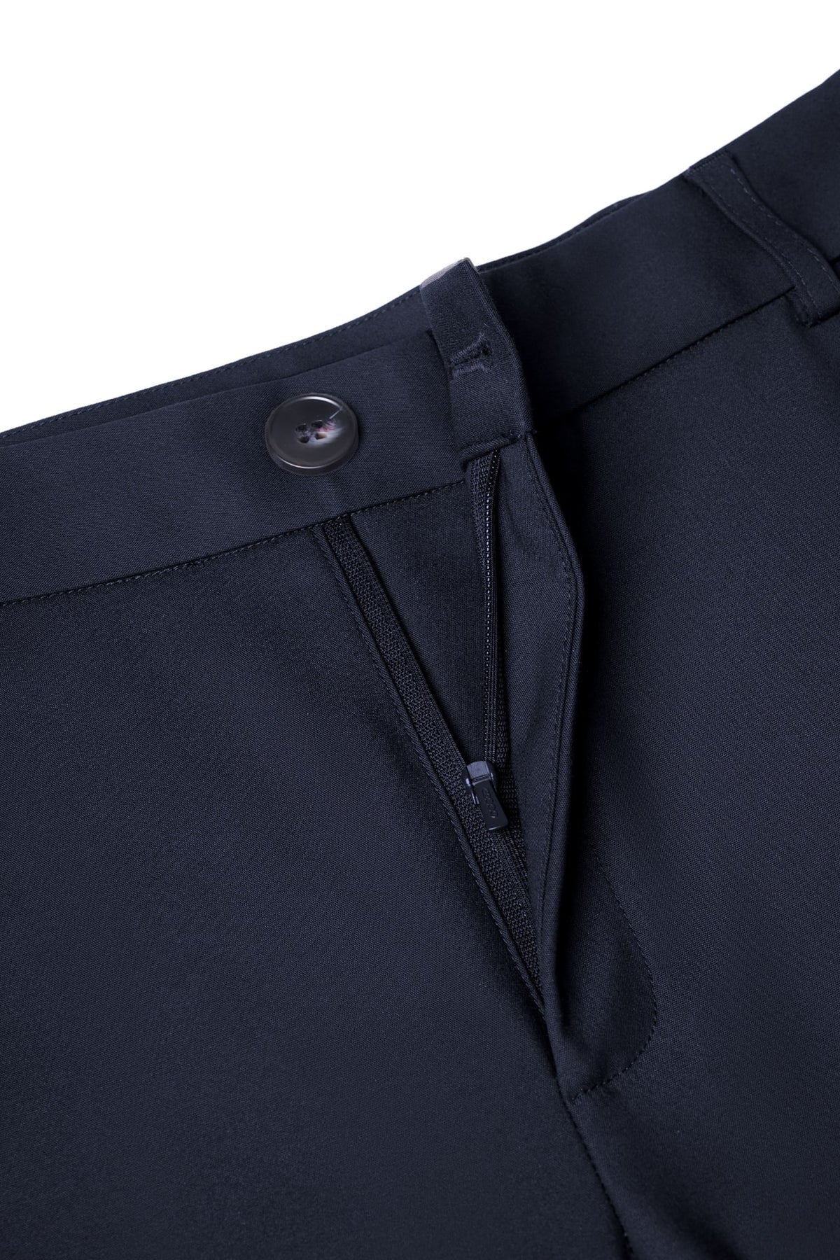 Cotton Nylon Double Weave Skinny Casual Pants with Belt