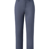 Cotton Nylon Double Weave Skinny Casual Pants with Belt