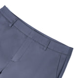 Cotton Nylon Double Weave Skinny Casual Pants with Belt