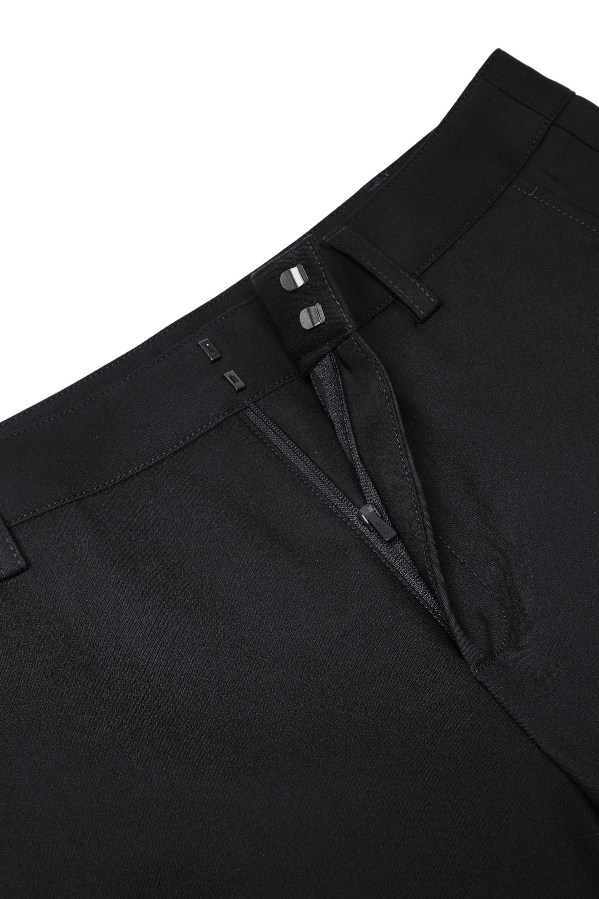 Cotton Nylon Double Weave Skinny Casual Pants with Belt