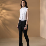 Cotton Nylon Double Weave Comfort Skinny Casual Pants